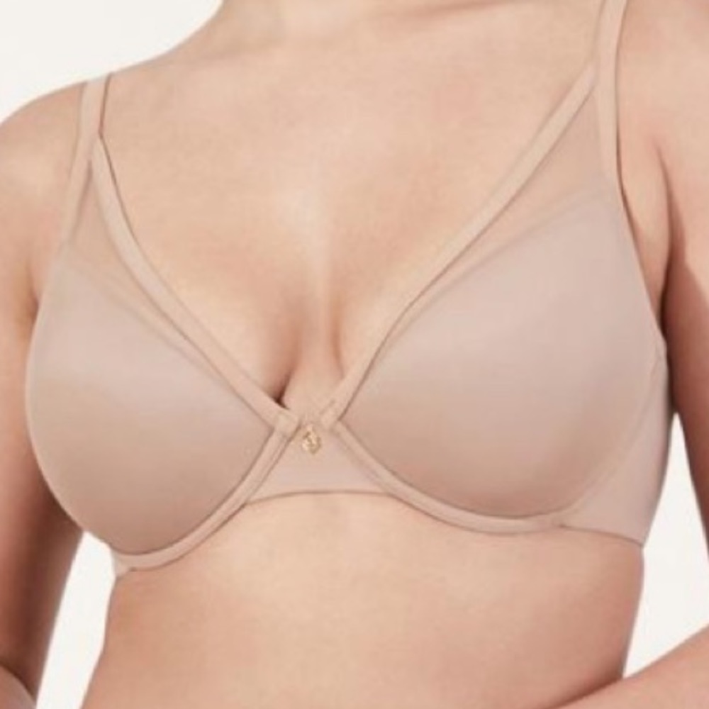 Thirdlove Classic Contour Plunge Nude Bra EUC 42B